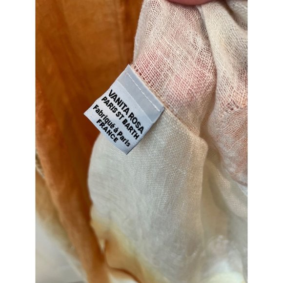 Orange and Cream Scarf Wrap - Picture 15 of 16